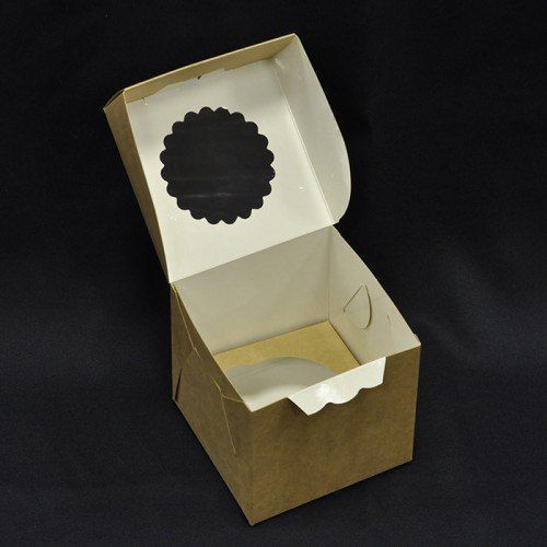 Коробка для 1 капкейка 10x10x10см Коробка для 1 капкейка 10x10x10см