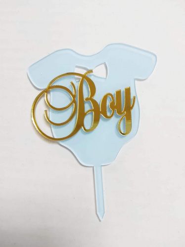 Зеркальный акриловый топпер "Boy", цветной Зеркальный акриловый топпер "Boy", цветной