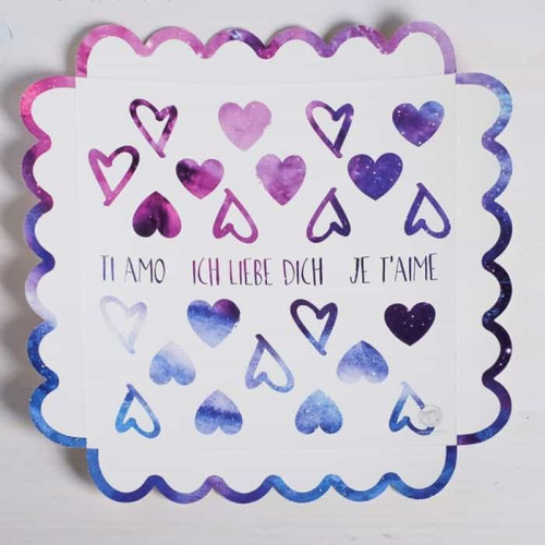 Коробка для кондитерских изделий "I lov you", 21*21*3см фото 3
