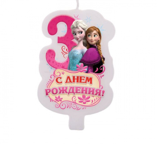 Свеча в торт "Холодное сердце №3"