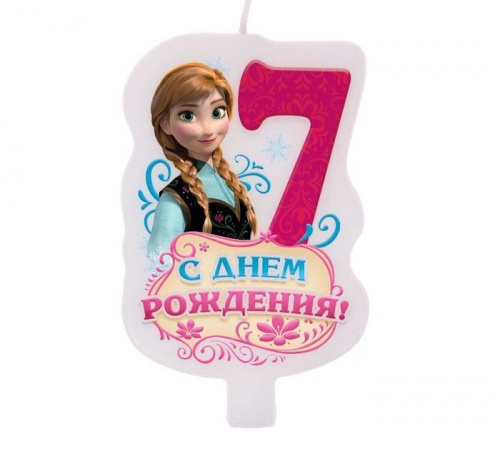 Свеча в торт "Холодное сердце №7"