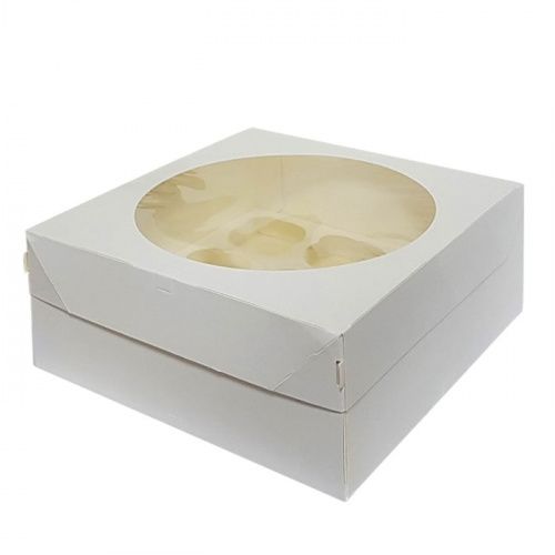 Коробка для 9 капкейков Pro, белая 25,3*25,3*10см