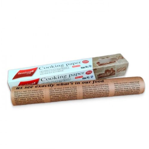 Пергамент в рулоне "Cooking paper" силиконизированный (газета) 30см*10м фото 2