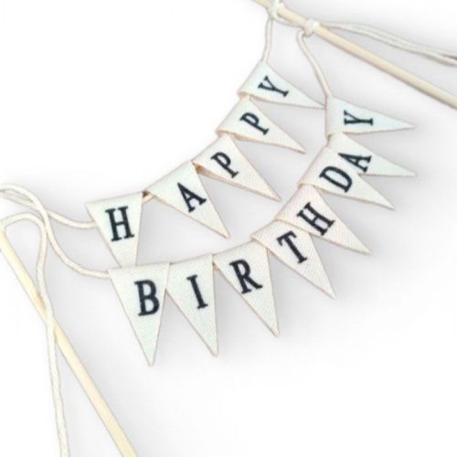 Топпер - гирлянда для торта "Happy Birthday" фото 3
