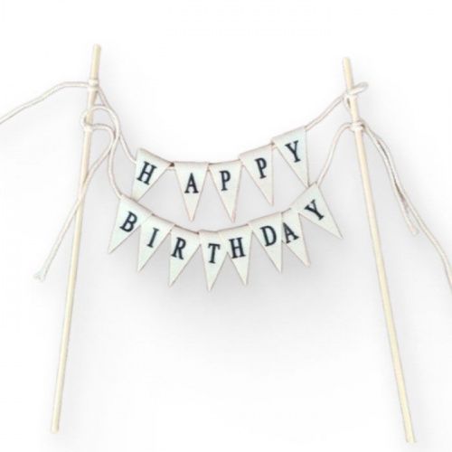 Топпер - гирлянда для торта "Happy Birthday" фото 2