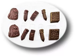 Пластиковая форма для шоколада "Школьный набор" Пластиковая форма для шоколада "Школьный набор"